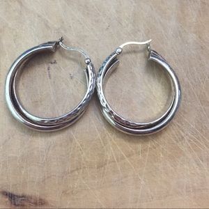 925 sterling silver Thailand hoop earrings